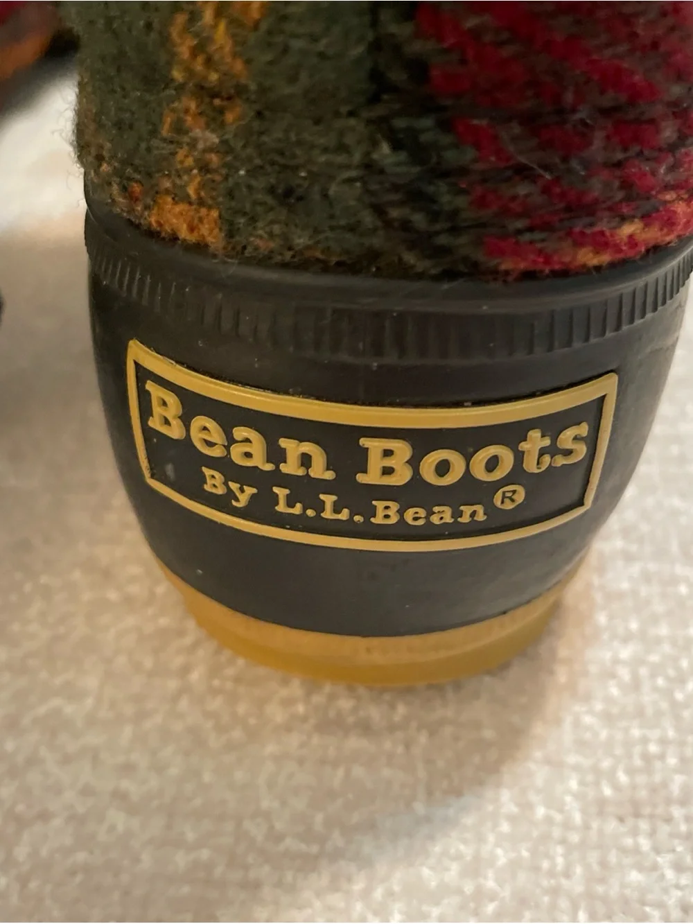 Vintage Women’s L.L. Bean Boots Size 7 M Wool Flannel Sherpa Lined Made In USA